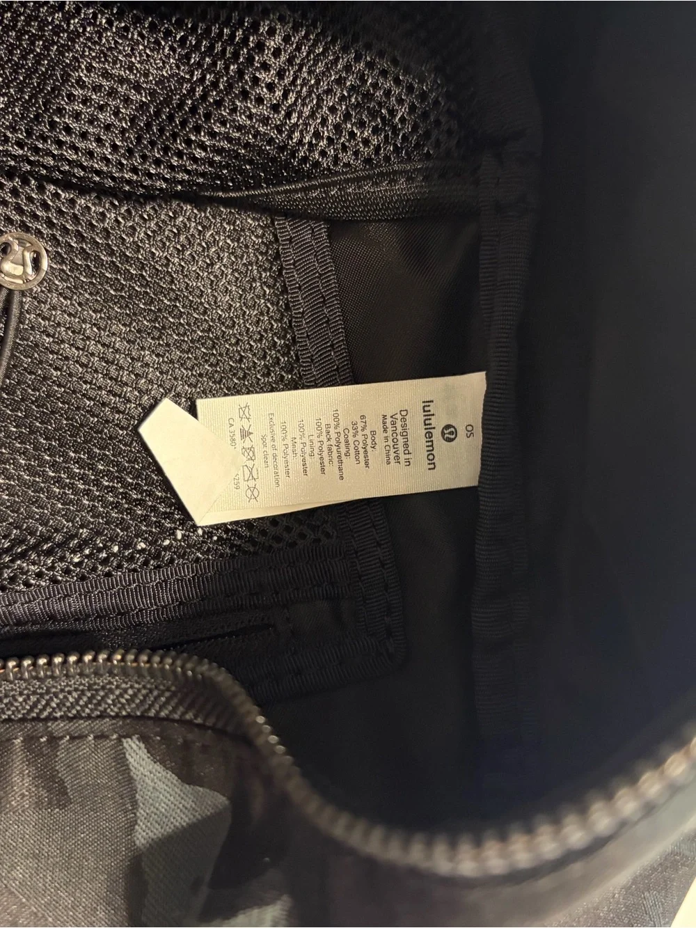 lululemon athletica Black Men's Backpack with Mesh Organizer